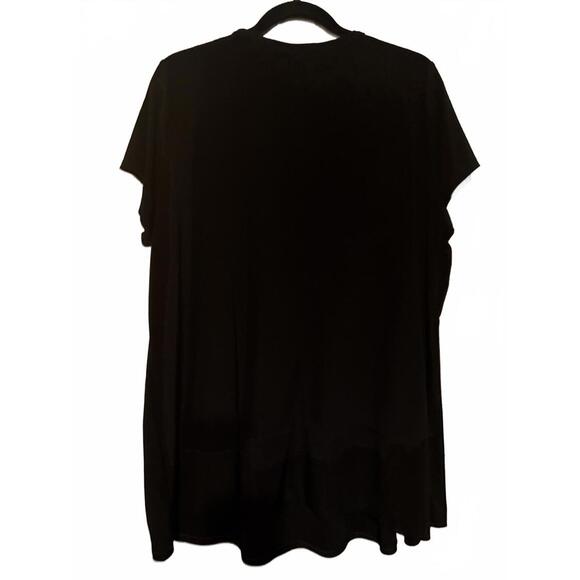 Elie Mccarthy Women's Black V-Neck Tunic Top Size 2X - Picture 6 of 9